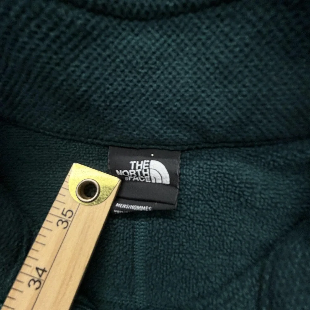 The North Face Sweatshirt Mens M Green Pullover 1/4 Zip Mock Neck Fleece